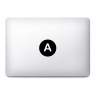 Lettre de votre choix - Sticker Mac