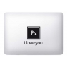 Stickers pour MacBook PhotoShop I Love You