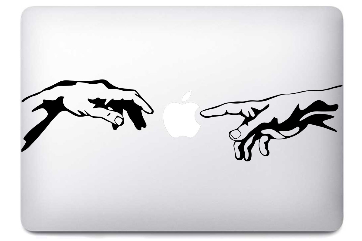 Mains de Dieu et d'Adam Stickers pour MacBook Pro Air