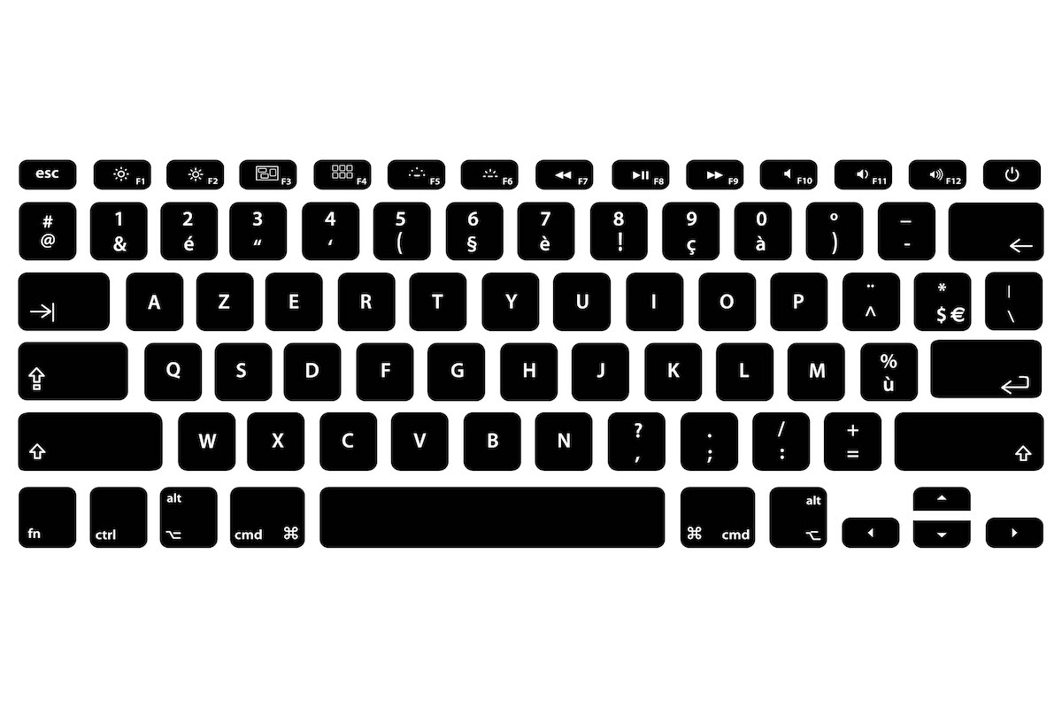 QWERTY AZERTY Conversion Sticker MacBook Pro and Air Transform