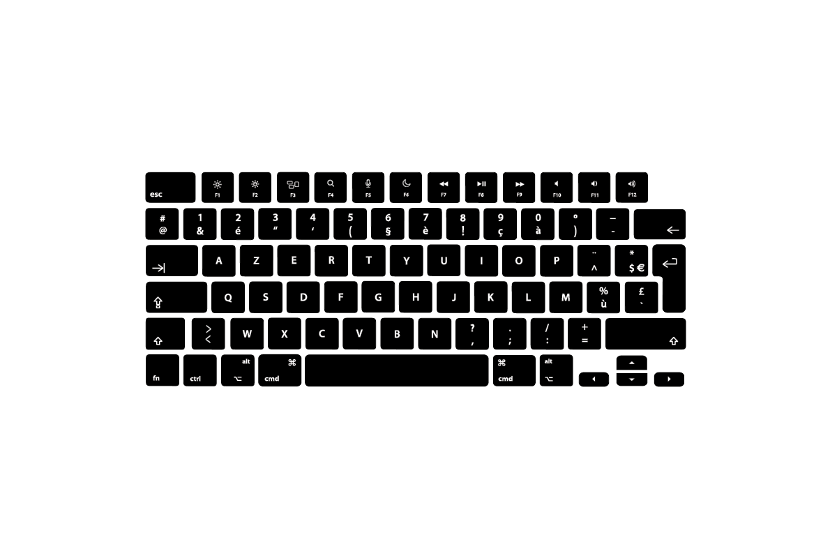 Changer clavier MacBook QWERTY vers AZERTY autocollant