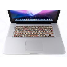 Stickers Tête De Mort Rose pour clavier MacBook