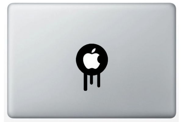Sticker Pomme Coulante pour MacBook