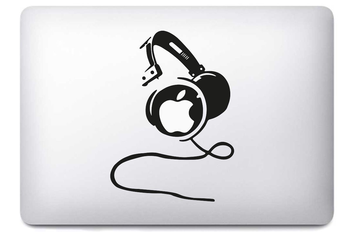 Sticker "Casque DJ" pour MacBook