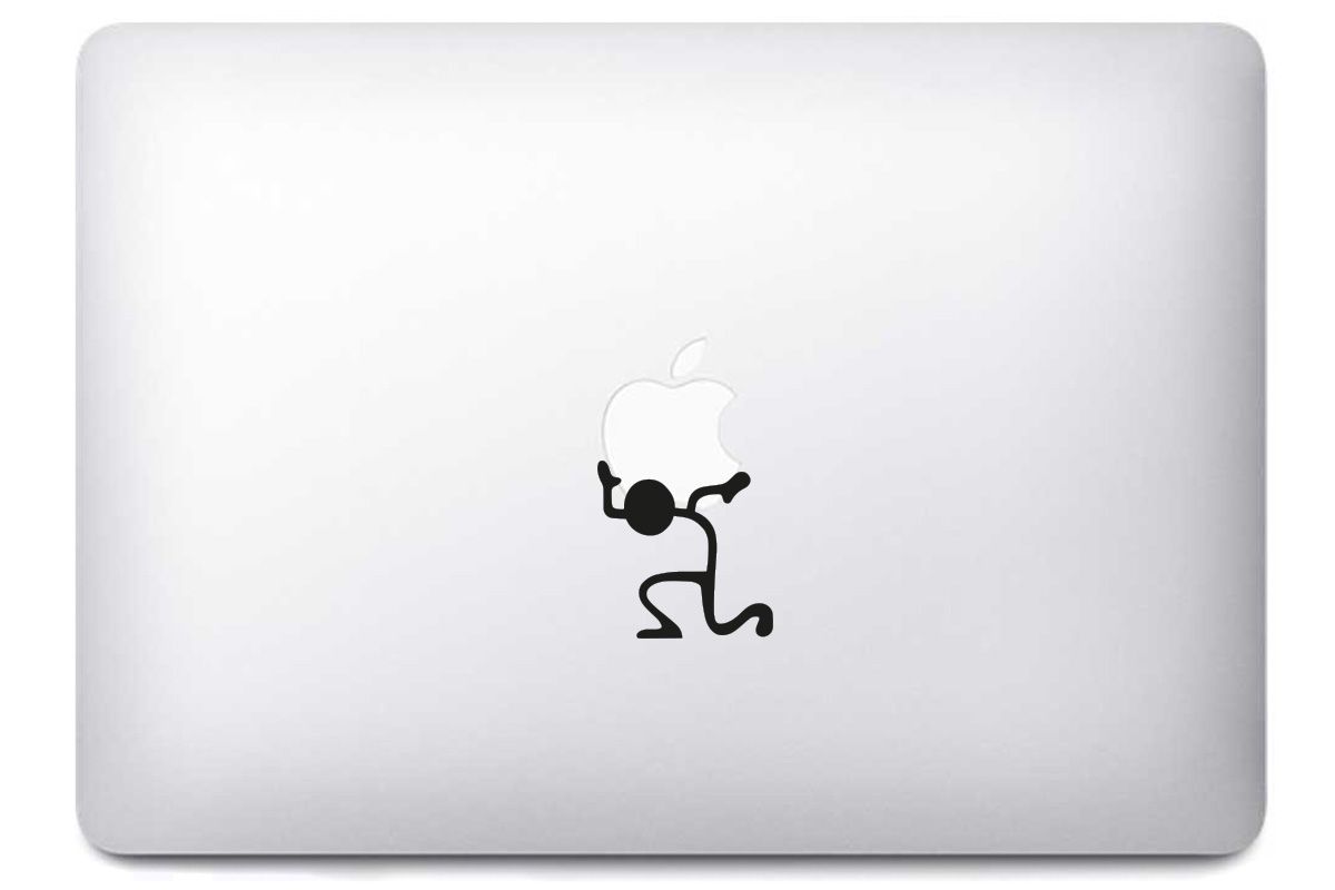 Unibody 13 15 pouces pour ordinateur portable Vati Feuilles amovible La Petite Fille avec les pommes Art Elfes Decal Sticker peau noire pour Apple Macbook Pro Air Mac 13 15 pouces
