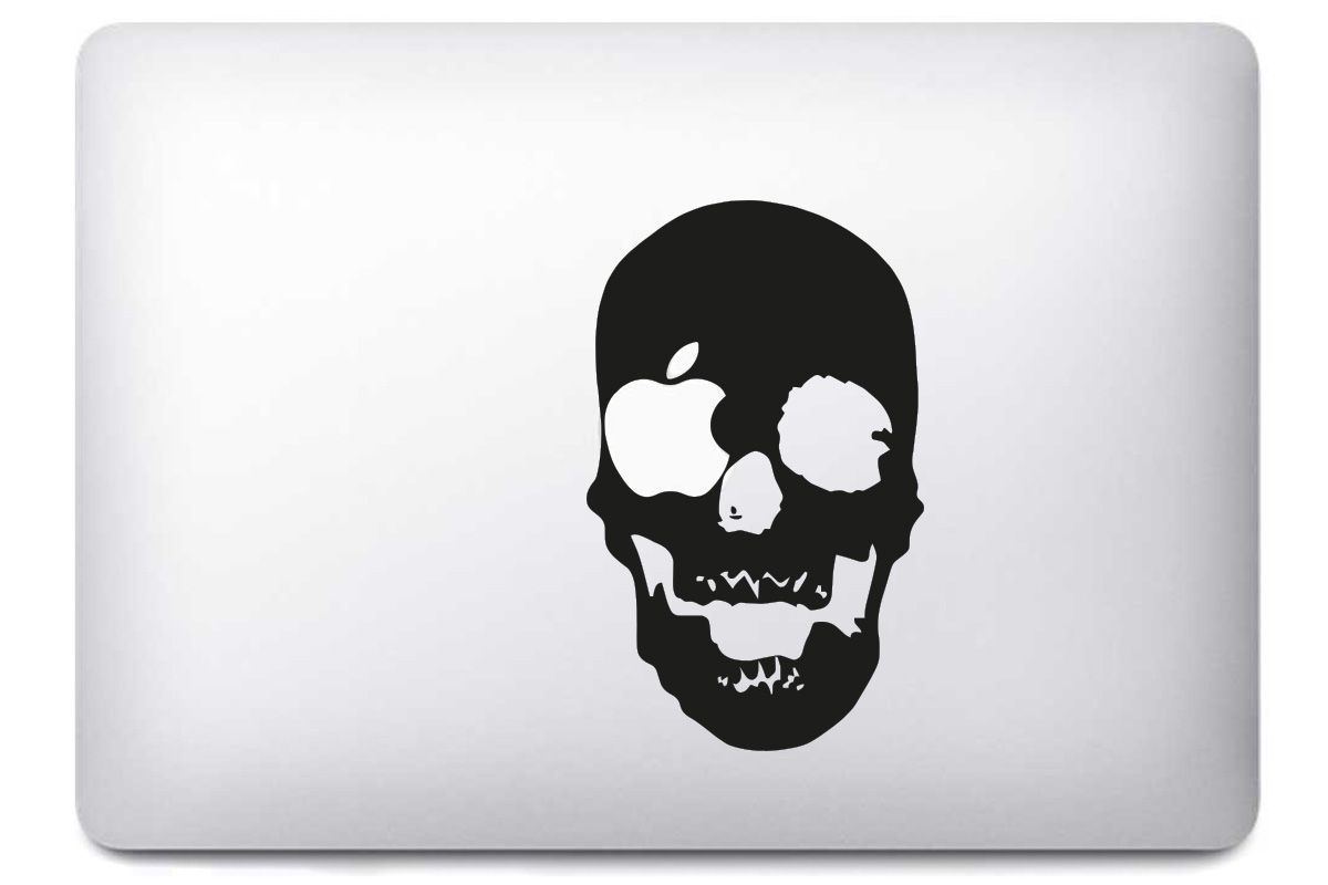 Sticker Tête de mort pour MacBook