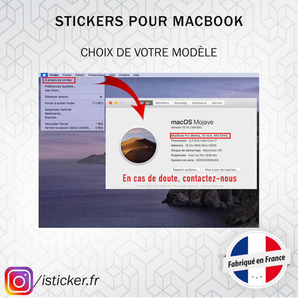 Sticker conversion QWERTY AZERTY MacBook Pro et Air Transformer son clavier  qwerty en azerty avec un stickers -  France